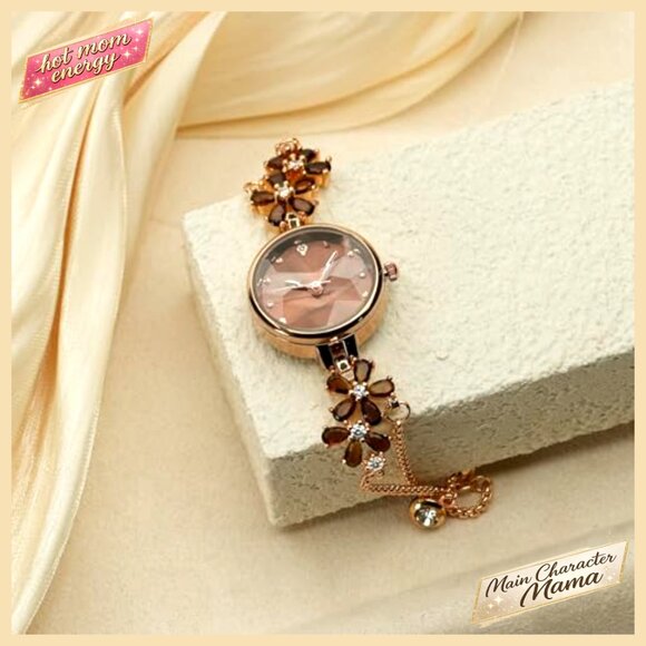 Women\'s Quartz Bracelet Watch with Crystal Accents, Waterproof, 29.5mm main image 7